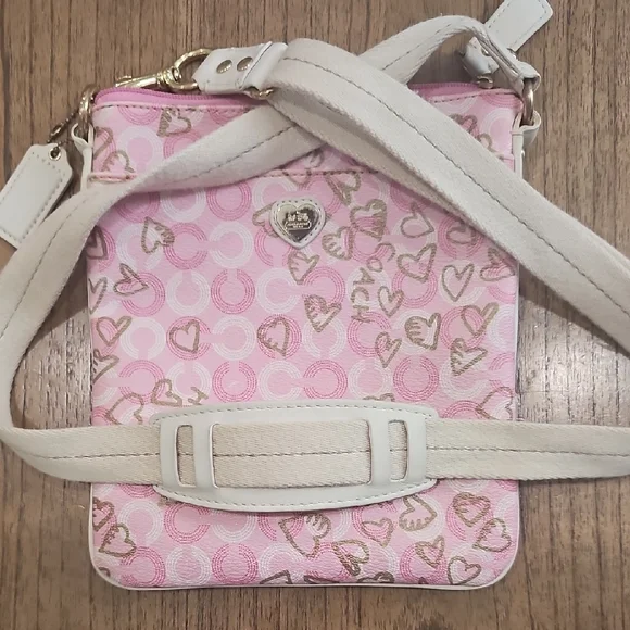 Coach Pink and Gold Crossbody Bag - Picture 5 of 6